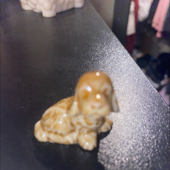 wades whimsies Red Rose puppy dog cocker spaniel gold vtg - Picture 5 of 6